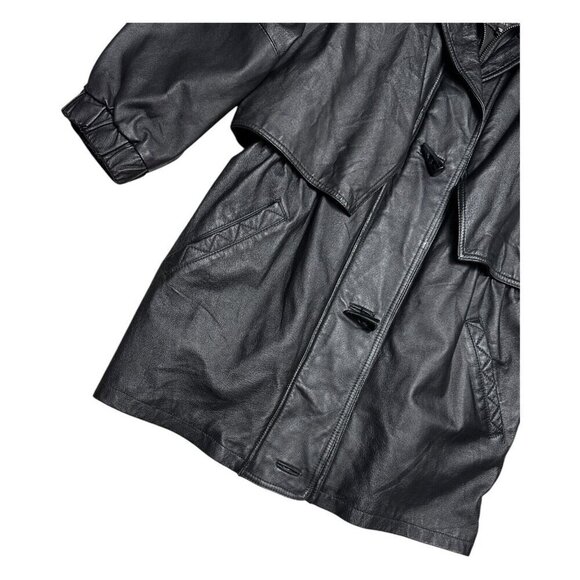 WILSONS LEATHER Luxury Designer Retro Lined Genuine LEATHER Coat Jacket Large - Picture 5 of 5